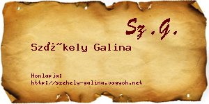 Székely Galina névjegykártya