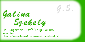 galina szekely business card